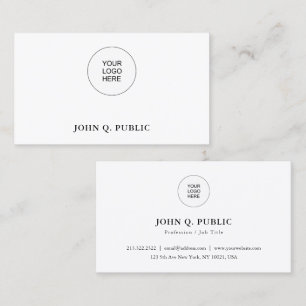 Business Cards Add Upload Own Company Logo Here