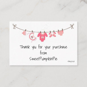 Business Cards - Baby Girls Clothes Washing Line