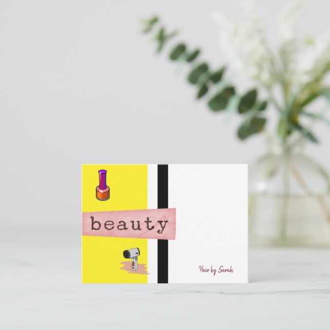 Business Cards, Beauty Salon Hair  Business Card (Standing Front)