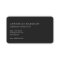 Business Cards | Black  Modern Minimal Elegant