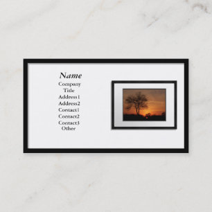 Business Cards - Black Picture Frame (white mat)