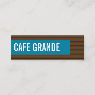 business cards > cafe grande [chocolate : teal]