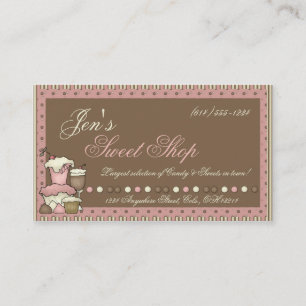 Business Cards :: Candy, Cupcakes & Sweet Shop