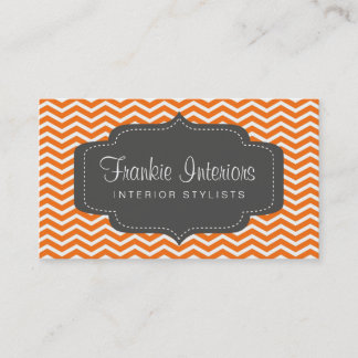 business cards > chevron2 [charcoal:orange]
