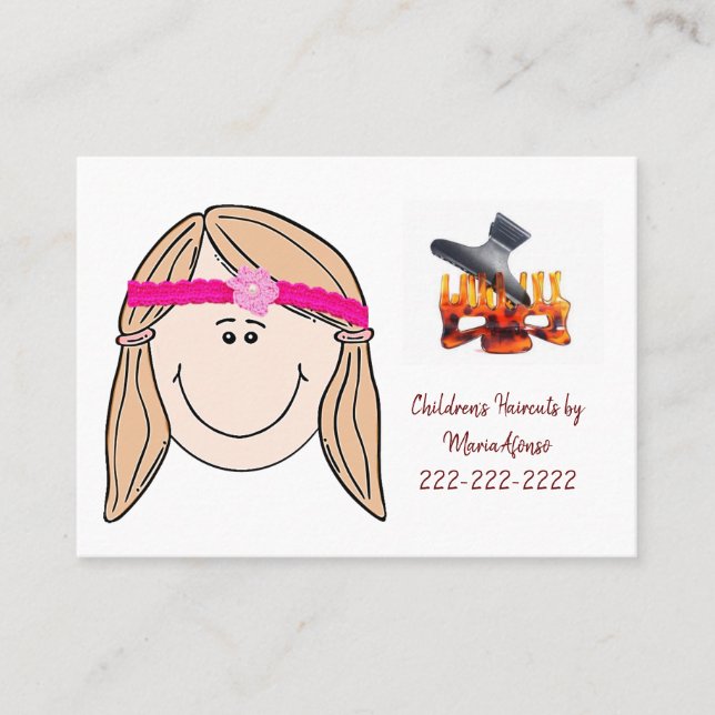 Business Cards, Children's Haircuts Business Cards (Front)