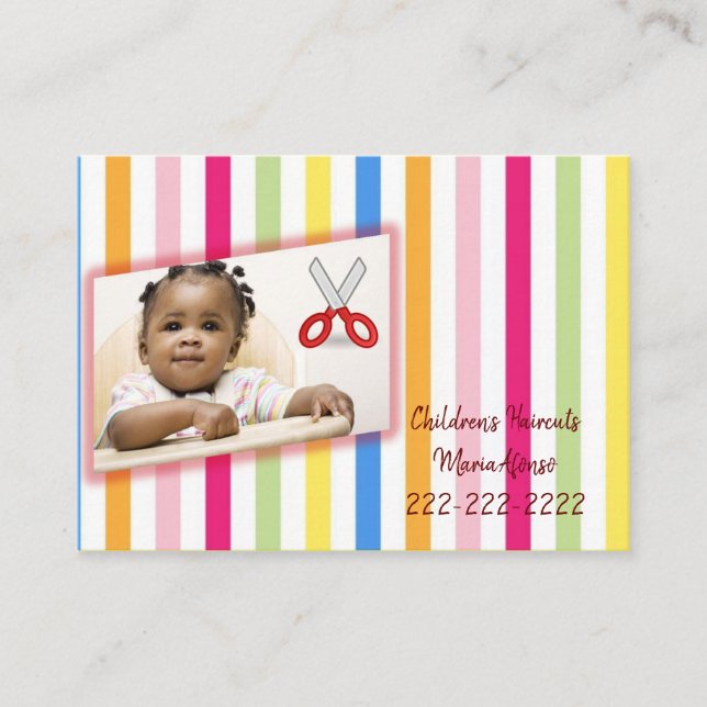 Business Cards, Children's Haircuts Business Cards (Front)