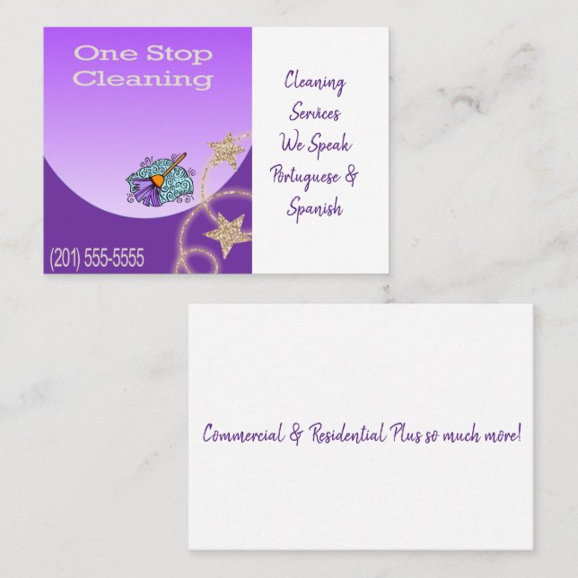 Business Cards, Cleaning Lady  Business Card (Front/Back)