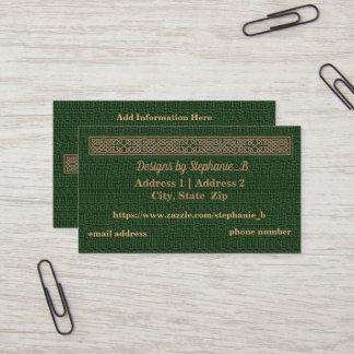 Business Cards - Customise - Celtic Knot