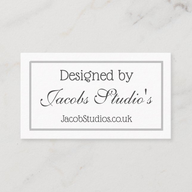 Business Cards - Customize Classic Black and White (Front)