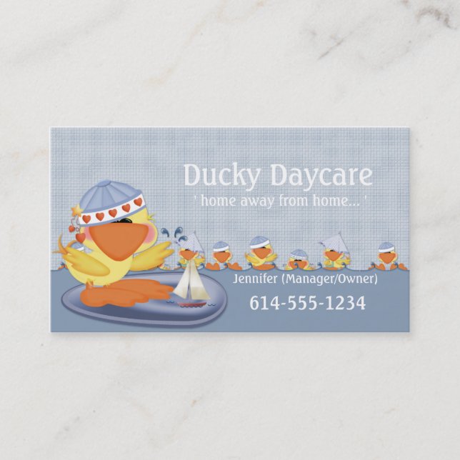 Business Cards :: Duck's Playing in Water (Front)