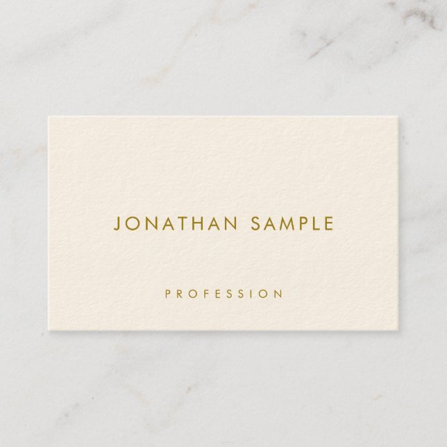 Business Cards Elegant Gold Text Modern Luxurious (Front)