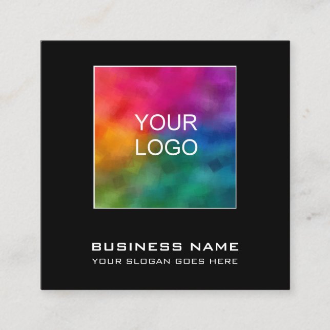 Business Cards Elegant Modern Your Company Logo (Front)