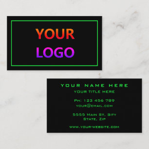 Business Cards Example with Your Logo Choose Colou