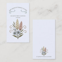 Business cards, floral and sophisticated.