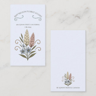 Business cards, floral and sophisticated. card