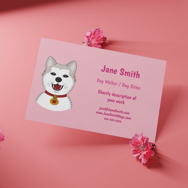 Business Cards for a dog walker / dog sitter (Creator Uploaded)