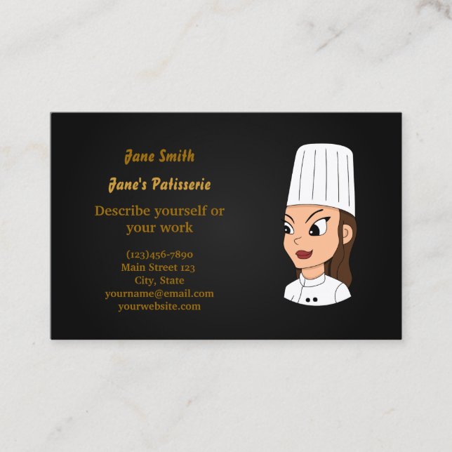 Business cards for baker / confectioner (Front)