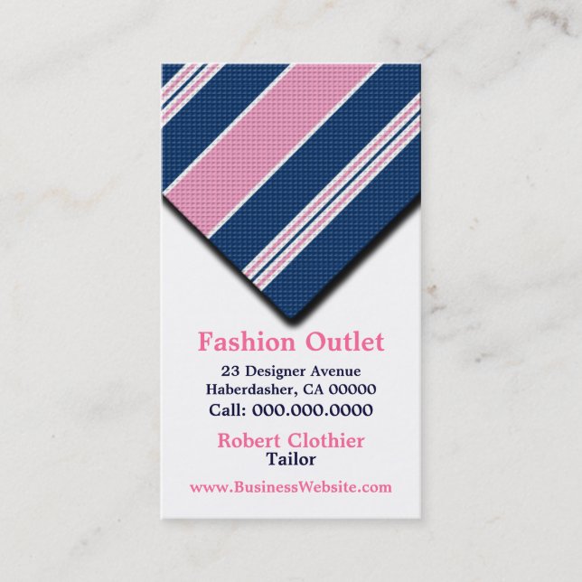 Business Cards For Clothier Menswear (Front)