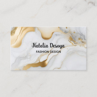 Business Cards Gold Glitter