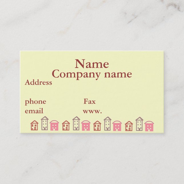 Business cards Homes template, or Design Your Own (Front)