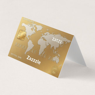 Business Cards Horizontal Gold Premium