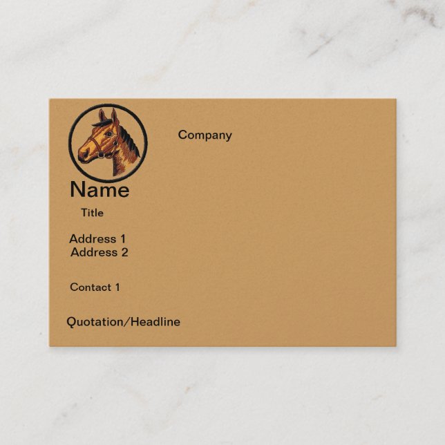 BUSINESS cards   HORSE  DESIGN (Front)