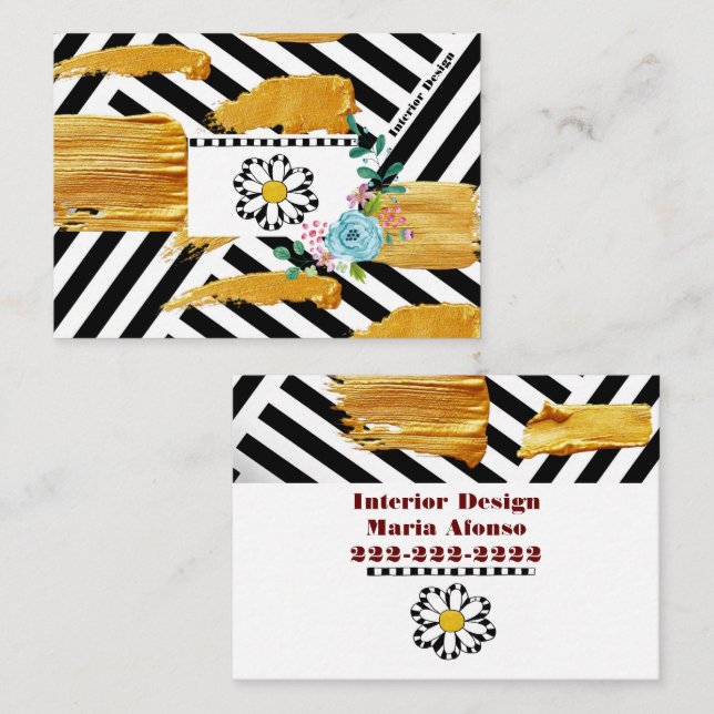 Business Cards, Interior Designs Business Card (Front/Back)