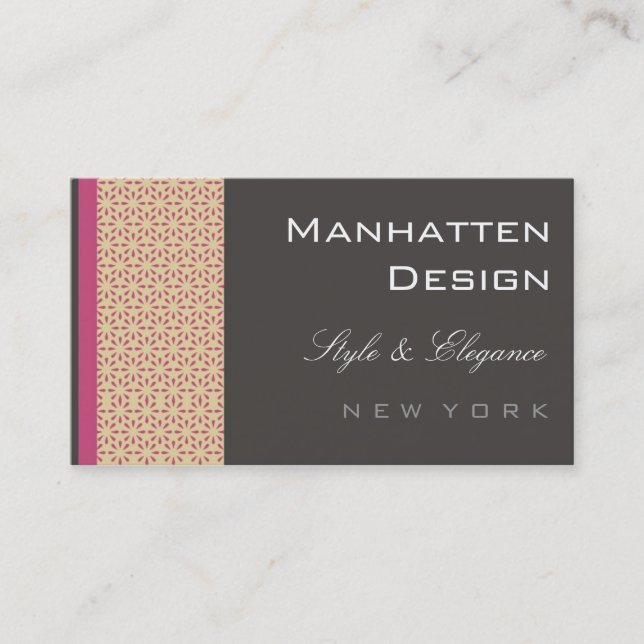 business cards > manhatten [pink musk] (Front)