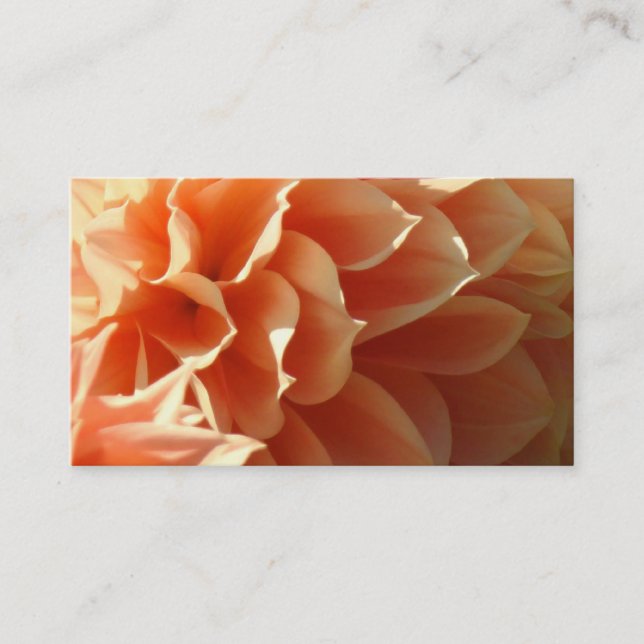 Business Cards Orange Dahlia Flowers Floral (Front)