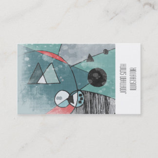 Business Cards Retro Mid Century Illustration