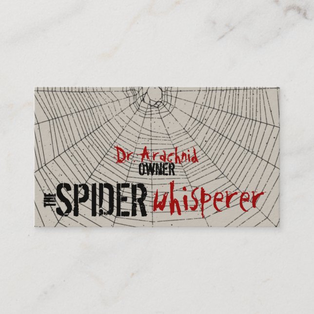 Business Cards Spiderweb Two Sided Customisable (Front)