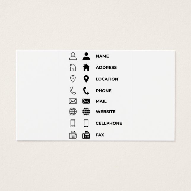 Business cards template  (Front)