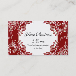 Business Cards - Toile Damask Swirl Floral Baroque