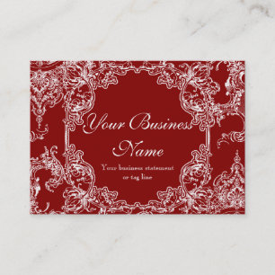 Business Cards - Toile Damask Swirl Floral Baroque