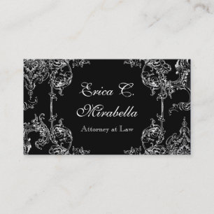 Business Cards - Toile Damask Swirl Floral Baroque