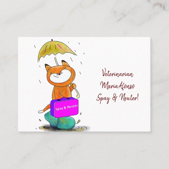 Business Cards, Veterinarian Cats & Dogs Neuter Card (Front)