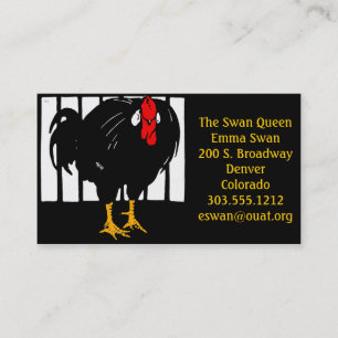 Business Cards Victorian Woodcut Rooster
