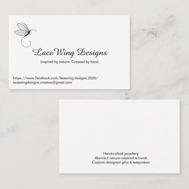 Business cards with a delicate touch (Front/Back)