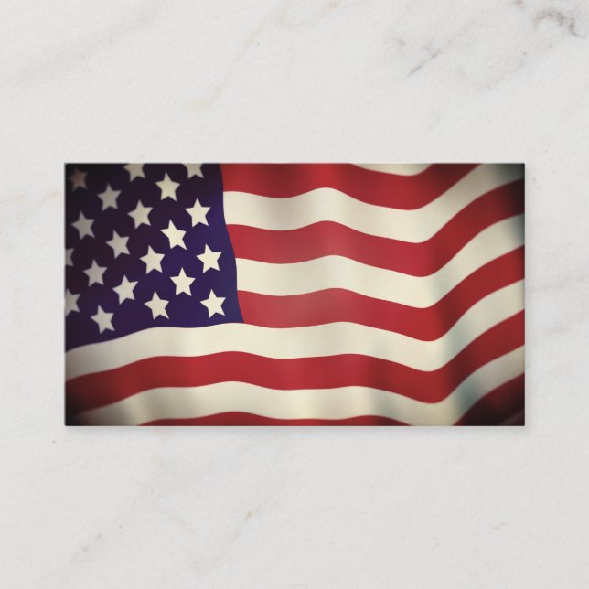 Business Cards with American flag (Front)