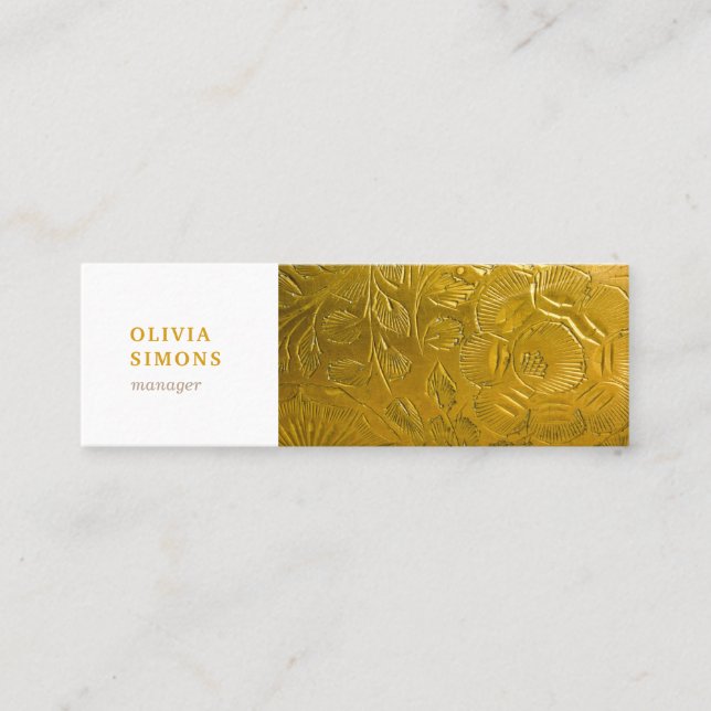 Business Cards with golden metal print (Front)