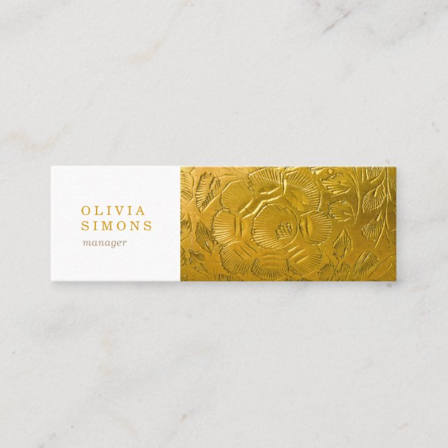 Business Cards with golden metal print (Front)