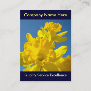 Business Cards Yellow Daffodils Company Name
