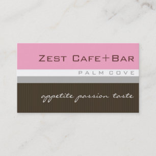 business cards > zest [baby pink+chocolate]