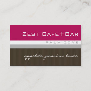 business cards > zest [hot pink+chocolate]
