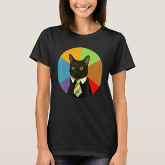 Business cat kitten wear tie kid t-shirt kitty lov