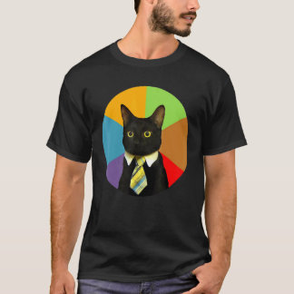 Business cat kitten wear tie kid t-shirt kitty lov