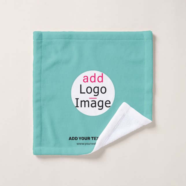 Business Chic Customisable Add Logo Fresh Mint Wash Cloth (Wash Cloth)