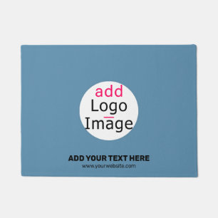 Business Chic Promo Customisable Dusty Blue Doormat
