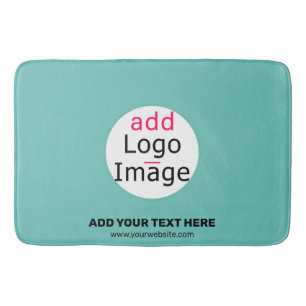 Business Chic Promo Customizable Fresh Mint Green Bath Mat