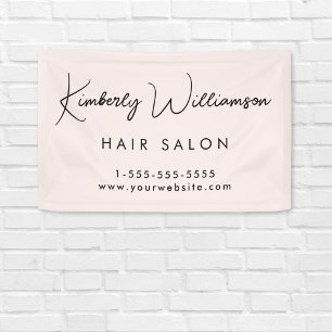 Business Chic Signature Script Pink Promotional Banner